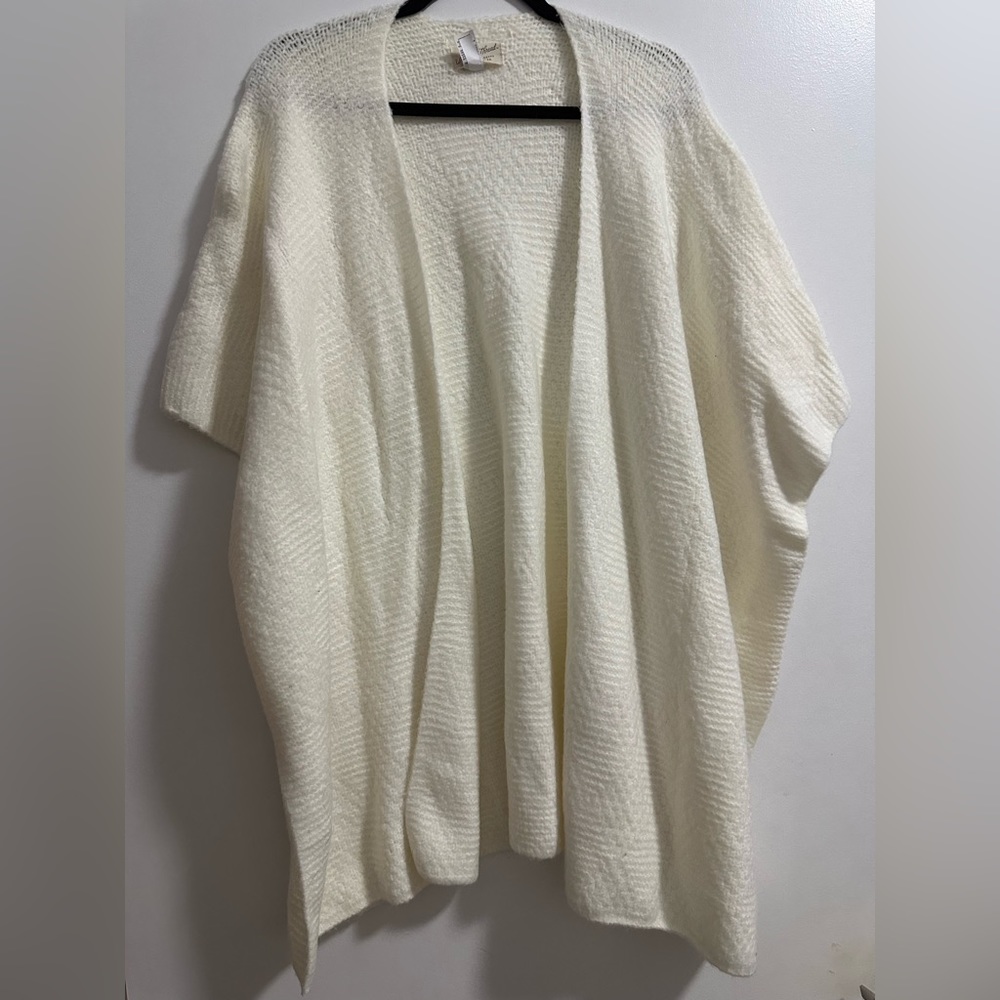 White cowl sweater